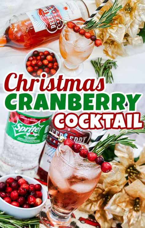 Christmas Cranberry Cocktail - Love and Marriage Sprite Cranberry Cocktails, Winter Spiced Cranberry Sprite Cocktails, Sprite Cocktails Alcohol, Christmas Alcoholic Drinks Easy, Cranberry Sprite Cocktail, Vodka Cranberry Sprite, Cranberry Sprite, Christmas Cocktails Vodka, Christmas Vodka