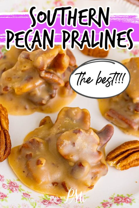 Creamy Pralines Recipe, Pecan Praline Recipe, Praline Candy, Praline Recipe, Xmas Recipes, Pecan Praline, Pecan Pralines, Candied Pecans, Sweet Potato Casserole