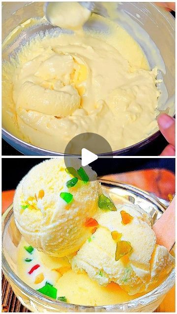 Shaheen Syed on Instagram: "Homemade Custard Ice Cream Without Whipping cream | summer special recipe

#icecream #custard #vanillacustard #custardicecream #summerspecialrecipe #shaheensyed #dessert #sweet #recipe  #homemadeicecream

Ingredients 
1/2 litre milk
4 tsp vanilla custard powder
1/2 cup sugar
1/4 tsp vanilla essence 
Tutti fruitti 
250 ml fresh cream" Homemade Custard Ice Cream, Milk Deserts, Custard Powder Recipes, Custard Ice Cream Recipe, Custard Ice Cream, Homemade Custard, Custard Powder, Sweet Recipe, Vanilla Custard