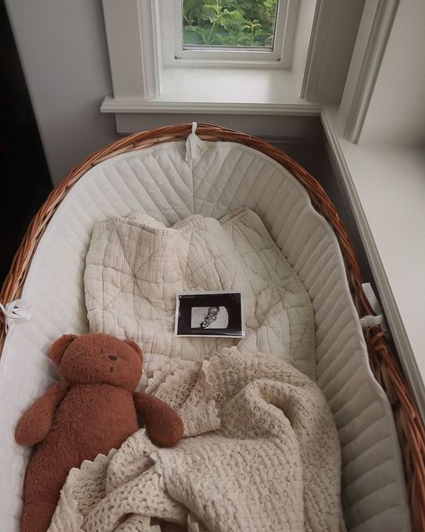 Baby • Instagram Baby Nook, Aesthetic Items, Baby Aesthetic, Bassinet, Instagram