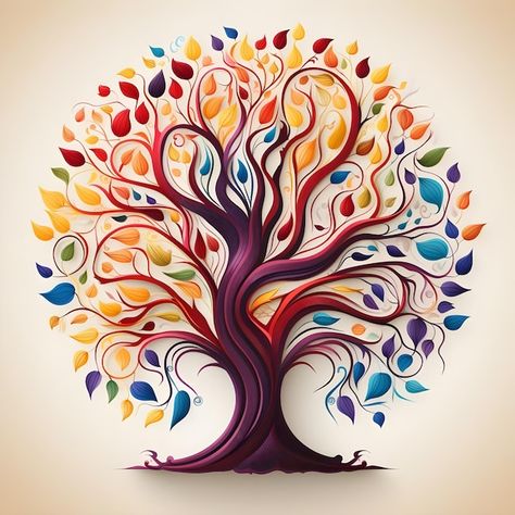 Photo beautiful tree of life digital art... | Premium Photo #Freepik #photo Tree Of Life Art Painting, Tree Of Life Drawing, Boho Tree, Association Logo, Africa Art Design, Tree Of Life Painting, Memory Design, Rose Flower Pictures, Tree Of Life Art