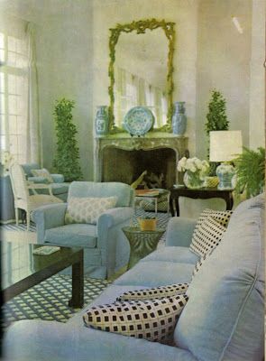 The Peak of Chic®: Billy Baldwin: The Master Executive Interior Design, Billy Baldwin, Blue And White Living Room, American Interior, White Living, White Living Room, A Living Room, Formal Living Rooms, White Decor