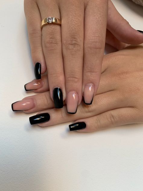 #gel #onglegel #noir #fullblack #manucure #ongle #onglenoir #onglegelnoir Nails Printemps, Nail Art Printemps, French Noir, Nail Art Noir, Ongles Nails, Lace Nails, Summery Nails, Pretty Nail Designs, Work Nails