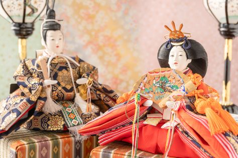 Peach Festival, Hina Dolls, Japanese Festival, Heian Period, Court Dresses, Doll Display, March 3rd, Doll Stands, The Empress