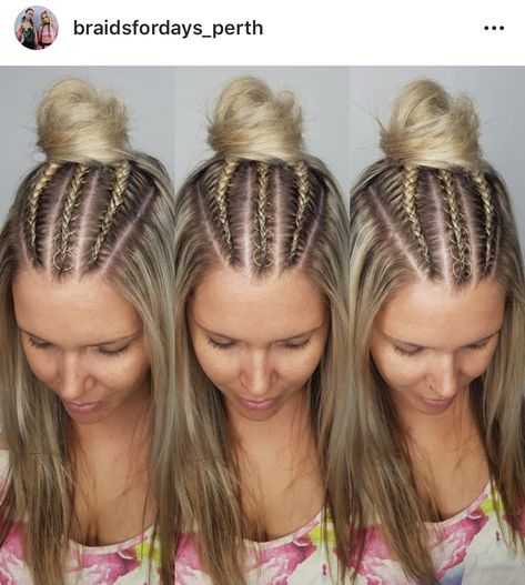 Small Braids On Top Of Head, Top Head Braid, Braids On Top Of Head, Head Braid, Top Braid, Small Braids, Braids, Hairstyles, Hair Styles