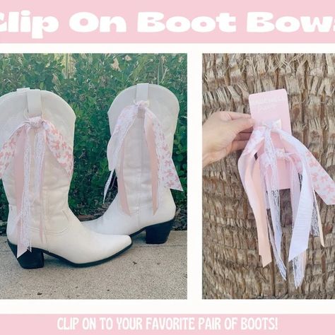 MadewellPieces - Etsy Boots 2024, Boot Stand, Bow Boots, Birthday Inspo, Secure Attachment, Pink Coquette, Trending Boots, Friends Birthday, White Boots