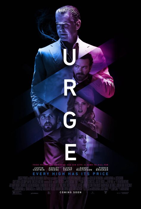 Urge movie poster, best movie posters 2016, Kettle Fire Creative blog Justin Chatwin, Alexis Knapp, Ashley Green, Best Movie Posters, Desain Editorial, Movie Posters Design, Flyer And Poster Design, Pierce Brosnan, Poster Design Inspiration