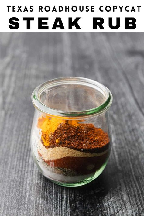 This Texas Roadhouse Steak Rub recipe is as all purpose seasoning you'll want to use on everything. It's made with simple ingredients from the panty so it's easy to make. Whenever a craving for juicy steaks hits you, try this spice mix for the perfect steak made in your own kitchen!rn Copycat Texas Roadhouse Steak Rub, Steak Rub Recipe Easy, Steak Seasoning Recipes Rubs, Steak Dry Rub Recipe, Mexican Macaroni Salad Recipe, Texas Roadhouse Steak Seasoning, Dry Rub For Steak, Steak Rub Recipe, Aaron Franklin