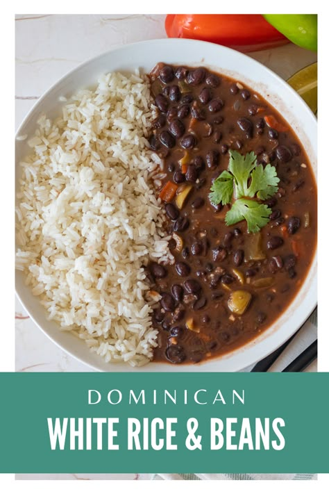 Dominican Rice And Beans Recipe, White Rice And Beans, Dominican Rice And Beans, Dominican Rice, Dominicano Recipes, Pollo Tropical, White Rice Recipes, Rice And Beans Recipe, Rice Recipes For Dinner