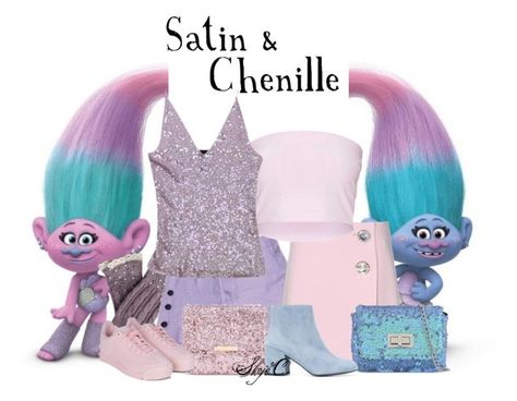 Satin And Chenille Trolls Costume, Trolls Inspired Outfit, Satin And Chenille Trolls, Trolls Outfit Ideas, Troll Costume, Trolls Birthday Party, Disney Bounds, Character Fashion, Character Inspired Outfits