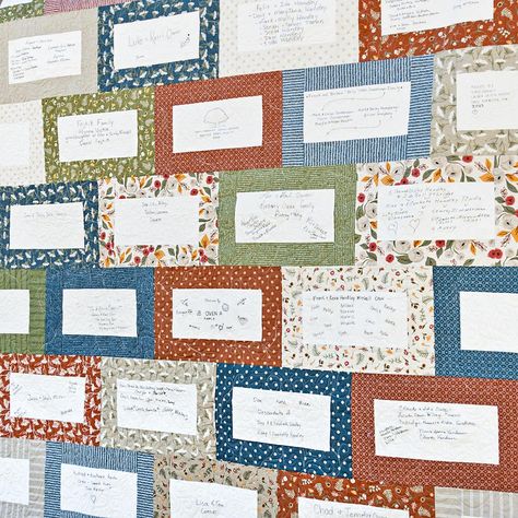 Signature Quilts Ideas Block Patterns, Wedding Signature Quilt Ideas, Signature Quilt Blocks Free Pattern, Retirement Quilt Ideas, Autograph Quilt Ideas, Signature Quilts Patterns, Signature Quilt Blocks, Signature Quilts Ideas, Guest Quilt