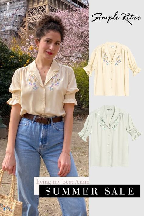 SIMPLE RETRO
Alicia Floral Embroidery V-Neck Blouse Office Wear Women Work Outfits, Summer Business Casual Outfits, Simple Retro, Muslimah Fashion Outfits, Clothing Retail, Refashion Clothes, Necklines For Dresses, Curvy Girl Outfits, Girly Fashion