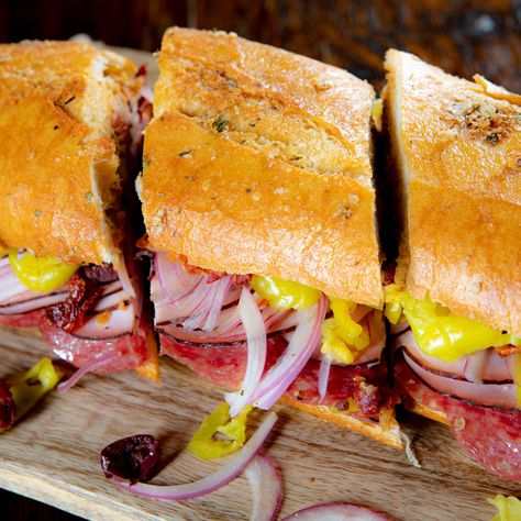 Ultimate Italian Sub Sandwich | Bella Sun Luci Deli Meat Sandwiches, Italian Sandwich Recipes, Big Sandwich, Sub Sandwich, Sun Dried Tomato Sauce, Italian Sub, Italian Sandwich, Italian Deli, Deli Sandwiches