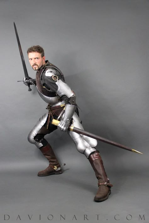 15th Century Knight STOCK IV by PhelanDavion Knight Poses, Mode Poses, Warrior Pose, Action Pose Reference, Male Pose Reference, Male Pose, Action Pose, Body References, Anatomy Poses