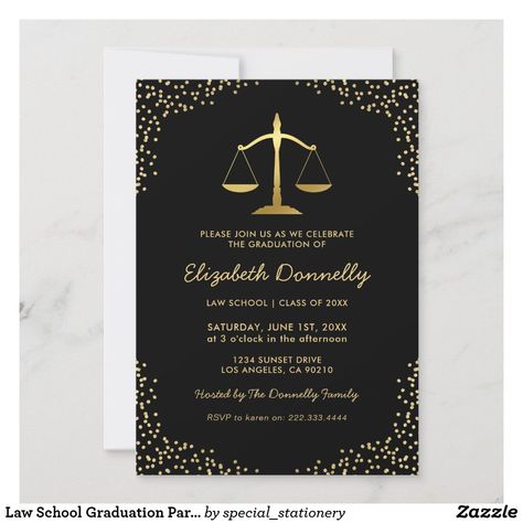 Law School Graduation Invitations, Loyola Law School, Law Graduation, Law School Graduation Party, Graduation Announcements High School, Graduation Party Table, Graduation Party High, Law School Graduation, Stationery Ideas