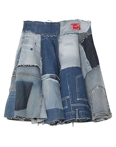 Gonna Jeans, Denim Skirts Online, Boho Wear, Womens Denim Skirts, Moda Denim, Boho Denim, Dolce And Gabbana Blue, Upcycle Jeans, Denim Crafts