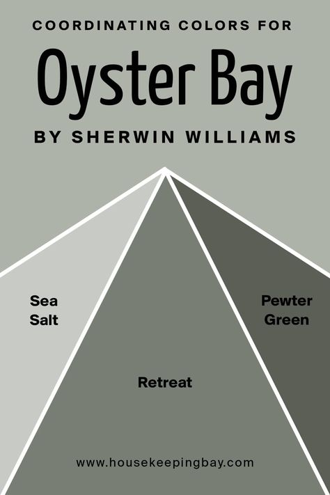 Oyster Bay Coordinating Colors, Sw Oyster Bay, Sherwin Williams Oyster Bay, Oyster Bay Sherwin Williams, Sherwin Williams Paint Neutral, Pewter Green, Trim Colors, Neutral Paint Colors, Oyster Bay