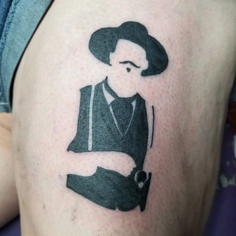 Val Kilmer Tattoo, The Gambler Tattoo, Tombstone Tattoo Movie, Old West Tattoo, Tombstone Movie Tattoo, Outlaw Tattoos For Men, Doc Holiday Tattoo, Old Western Tattoos, Wild West Tattoo