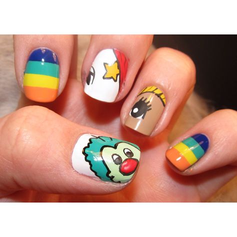 Rainbow Brite nails!!! Rainbow Nails Design, Rainbow Pin, Nail Pictures, Rainbow Bright, Bright Nails, Rainbow Brite, Rainbow Nails, Nail Polish Designs, Fabulous Nails