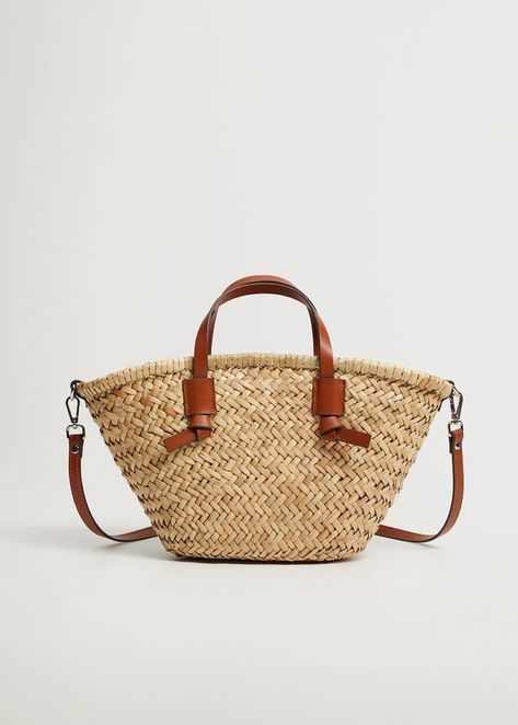 Mango Double Strap Mini Basket Bag Basket Bags, Big Shoulders, Straw Basket, Straw Tote Bag, Straw Handbags, 2024 Style, Straw Bags, Straw Tote, Woven Basket