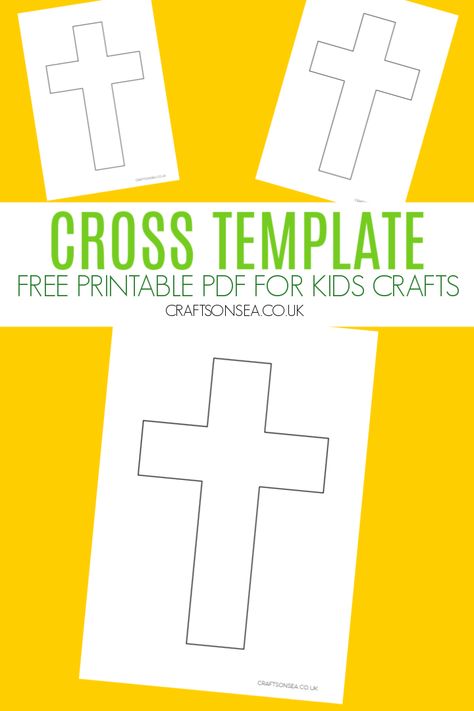 Blank Cross Template: FREE Printable PDF Cross Cutout Template, Cross Template Free Printable Pattern, Cross Printable Templates, Free Cross Printable, How To Make A Cross, Cross Patterns Printable, Cross Template Free Printable, Printable Cross Template, Cross Crafts For Kids