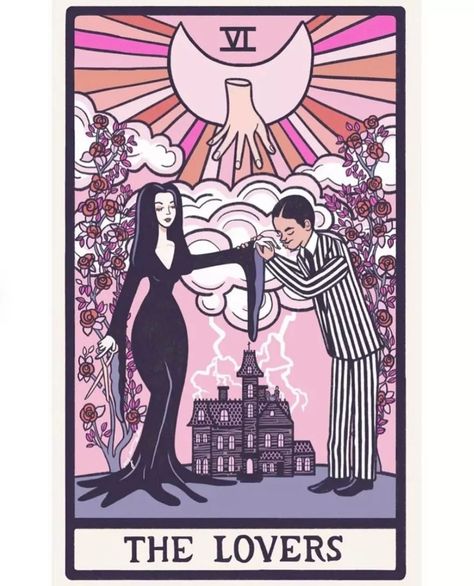 Addams Family Tarot, Family Tarot Card, The Lovers, Addams Family, Tarot Card, Psychic, Instagram