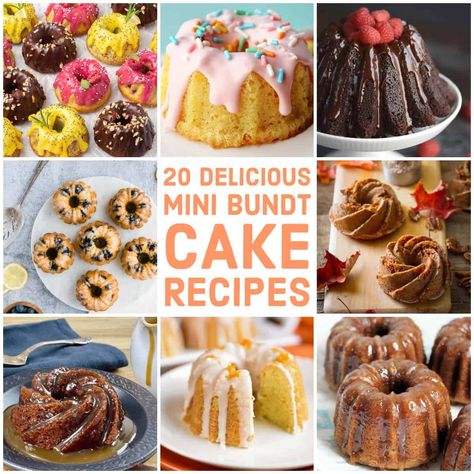 Individual Bundt Cakes, Mini Bundt Cake Maker Ideas, Cranberry Orange Mini Bundt Cakes, Tiny Bundt Cake Recipes, Mini Cinnamon Roll Bundt Cakes, Mini Strawberry Bundt Cake, Mini Bundt Cakes From Cake Mix Boxes, Small Batch Mini Bundt Cakes, Individual Cakes Mini