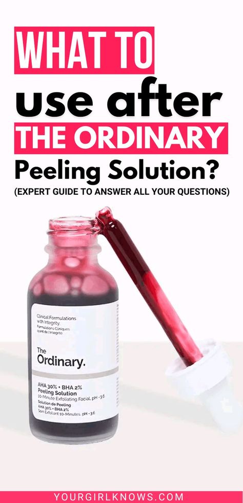 After using the ordinary peeling solution, you may be wondering what to use next. Here are some great ideas for post-peel care that will help your skin look and feel its best! The Ordinary Chemical Peel, Ordinary Peeling Solution, The Ordinary Peeling Solution, The Ordinary Skincare Routine, Peeling Solution, Anti Aging Skincare Routine, Face Routine, Peeling Mask, The Ordinary Skincare