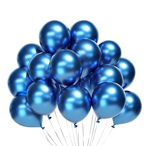 Chrome Balloons, Balloons Blue, Mini Balloons, Metallic Balloons, Mirror Ornaments, Balloon Backdrop, Miniature Gift, Blue Balloons, Helium Balloons