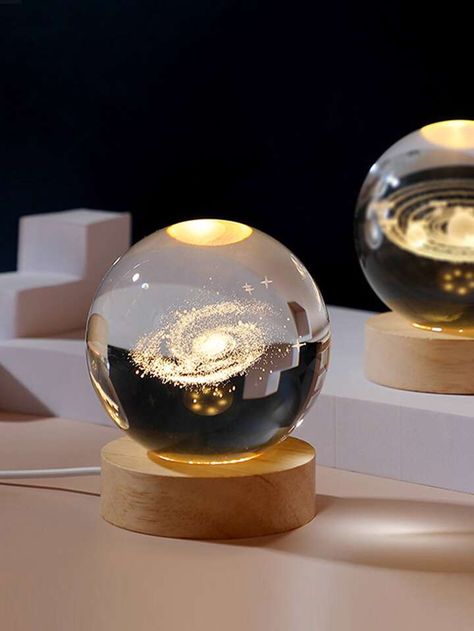 3d Solar System, Night Lamp Bedroom, Galaxy Solar System, Galaxy Decor, Ball Lamps, 3d Crystal, 3d Laser, Bedroom Lamps, Night Lamp