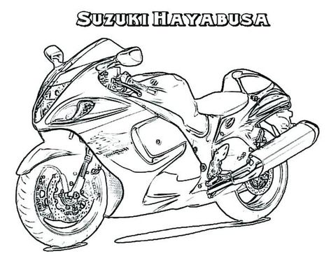 Free Motorcycle Coloring Pages Printable - Motorcycle Coloring Pages for Your Kids Hayabusa Suzuki, Motorcycle Coloring Pages, Star Wars Coloring Book, Mouse And The Motorcycle, Motorcycle Suzuki, Hayabusa Motorcycle, Xe Ducati, Motorcycle Tattoos, Motorcycle Drawing