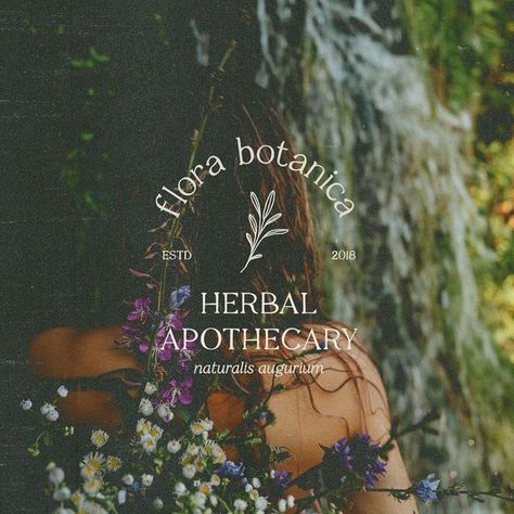 𝔞𝔰𝔥 ☽ Brand & Graphic Designer on Instagram: "Flora Botanica is a herbal apothecary created with the intention of reconnecting people with herbal traditions and natural healing. The tagline naturalist auguries is latin for natural enchantment, referring to the plant magic that lies within the walls of the store." Herbalist Branding, Natural Branding Design, Organic Branding Design, Spiritual Branding, Brand Mockup, Herbal Logo, Timeless Branding, Mockup Ideas, Apothecary Design