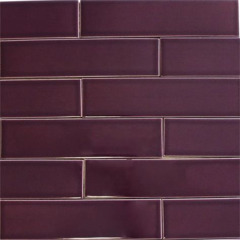 Victorian Kitchen Backsplash, Square Kitchen Backsplash, Subway Tile Colors, Purple Tile, Bathroom Sink Design, Square Kitchen, Purple Kitchen, Victorian Kitchen, Ceramic Subway Tile