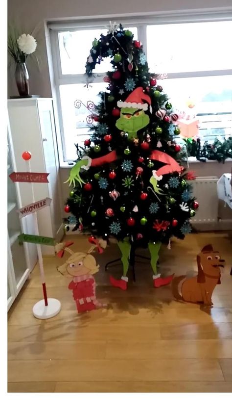 Christmas Tree Decoration For Kids in 2022 | Christmas tree themes, Christmas decorations, Grinch christmas tree Pinterest Kitchen, Grinch Decorations, Grinch Christmas Party, Whoville Christmas, Grinch Christmas Tree, Grinch Christmas Decorations, Creative Christmas Trees, Ribbon On Christmas Tree, Office Christmas Decorations