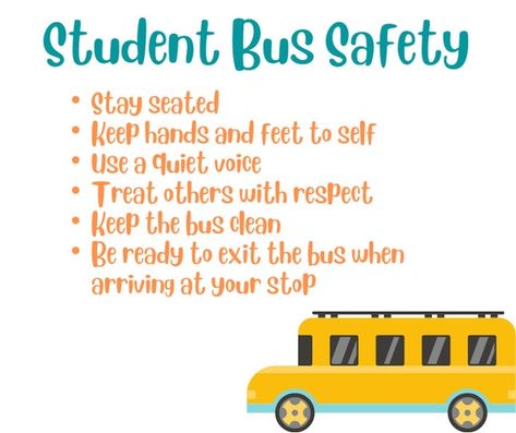 Student Bus Safety Facebook Post Canva Template - Etsy School Bus Safety Free Printable, Bus Rules, Bus Quotes, School Bus Driving, Back To School Event, School Bus Safety, Energy Bus, Bus Safety, Publication Facebook