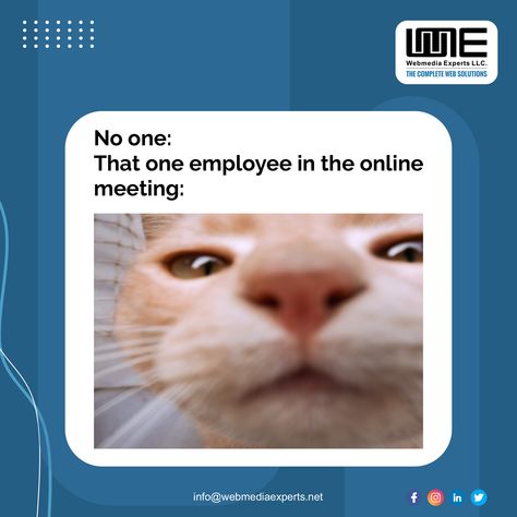 When your coworker takes 'up close and personal' to a whole new level in the online meeting. Next time, try backing away from the camera. Your coworkers will thank you. Follow us for more such content! . . . . . #webmediaexperts #webdevelopment #corporatelife #corporatememes #memesdaily #officememes #workmemes #worklife #corporatemillennial #workjokes #officejokes #workhumor #workplacememes #corporatehumor #officelife #millennial Workplace Memes, Office Jokes, Online Meeting, Office Memes, Work Jokes, Office Meeting, Work Memes, Life Memes, Work Humor