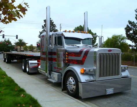 Peterbilt 379 Custom, Semi Trucks Humor, Semi Trucks For Sale, Semi Truck Trailer, Custom Big Rig, Truck Life, Custom Lifted Trucks, Peterbilt 359, Customised Trucks