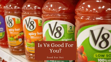 It’s easy to rattle off reasons for seeing V8 vegetables juice as a healthy choice. The drink is made from pureed vegetables, after all, so it offers plenty of vitamins, minerals, and antioxidants. But, is V8 good for you? That’s a question we need to ask, as most foods aren’t as straightforward as they first […] The post Is V8 Good For You? first appeared on Food For Net. V8 Juice, Metabolic Diet, Hydrating Drinks, Healthy Choice, Peach Mango, Vegetable Juice, Tomato Juice, Productivity Hacks, Acai Berry