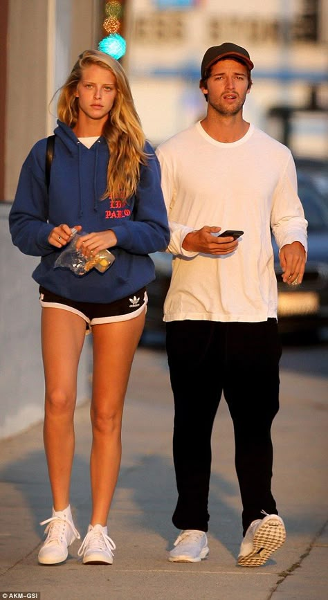 Track Couples, Abby Champion, Guess Model, Short Sweatshirt, Guess Models, Patrick Schwarzenegger, Lean Legs, White Long Sleeve Shirt, Track Shorts