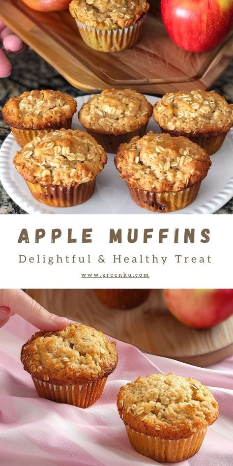 Apple Oatmeal Muffins Ingredients: 1 cup oatmeal. 150 ml warm milk. 2 apples. 20g butter. Vanillin. 2 eggs. 50g nuts. Avocado oil. #Apple #OatmealMuffins Easy Apple Oatmeal Muffins, Oatmeal And Apple Muffins, Apple Recipes Easy Healthy Snacks, Apple Sauce Oatmeal Muffins, Oatmeal And Apples, Apple Oatmeal Muffins Healthy, Oatmeal Muffins Healthy Easy, Sugar Free Apple Muffins, Apple Oatmeal Cups