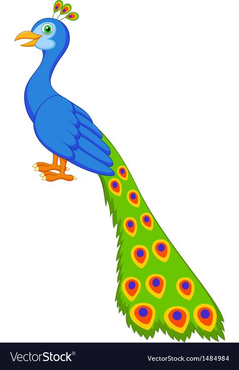 Cute peacock cartoon Royalty Free Vector Image Pickock Art Drawing, Peacock Cartoon, Cute Peacock, Peacock Drawing, Cartoon Download, Cartoon Clip, Kids Painting, Gallery Wallpaper, Cartoon Animation