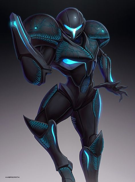 Dark Samus Dark Samus, Metroid Samus, Super Metroid, Metroid Prime, Best Crossover, Power Armour, Female Armor, Nintendo Characters, Fire Emblem Awakening