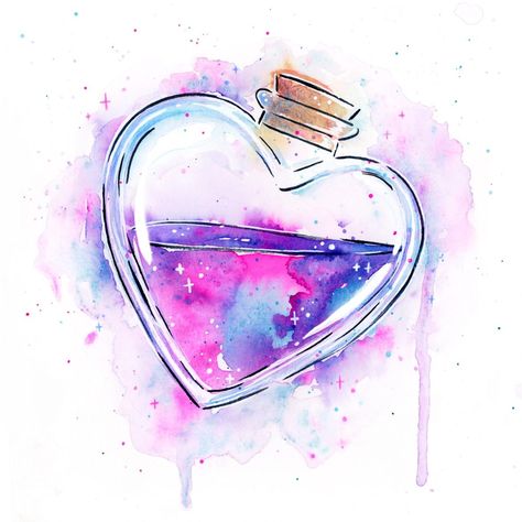 Heart Bottle Drawing, Purple Aesthetic Drawings, Purple Drawing Aesthetic, Bottle Drawing, Meaningful Drawings, Bullet Journal Diy, Easy Drawings Sketches, Book Art Diy, Mini Drawings