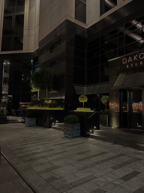 #night #nightlife #restaurant #aesthetic #black #lighting #blackandgold Restaurants Exterior, Nightlife Restaurant, Restaurant Aesthetic, Black Lighting, Restaurant Exterior, Aesthetic Black, Leeds, Black And Gold, Night Life