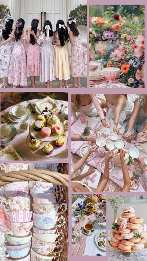 Indoor tea party inspiration Indoor Tea Party, Sweet 16 Tea Party, Tea Party Aesthetic, Fairy Tea Parties, Bridal Tea Party, Picnic Inspiration, Girls Tea Party, High Tea Party, Bridal Shower Inspiration