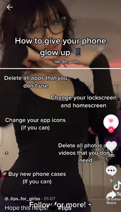 How To Give Your Phone A Glow Up, How To Glow Up Ur Phone, Phone Glow Up, Sleepover Hacks, Teenage Tips, Female Clothes Outfits, Random Tips, Summer Board, Social Life Hacks