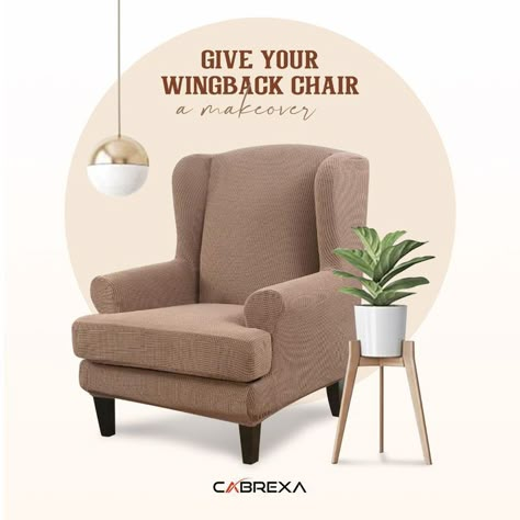 Cabrexa Wingback Chair Covers | Sofa covers online, Wingback chair covers, Slipcovers for chairs Furniture Post, Wingback Chair Covers, Sofa Covers Online, Furniture Graphic, Digital Advertising Design, Living Place, Furniture Ads, Commercial Construction, Best Furniture