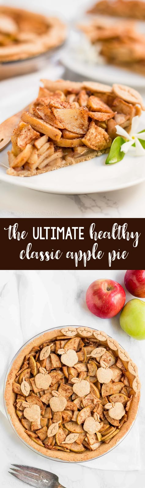 The ULTIMATE Healthy Apple Pie Recipe – truly the BEST apple pie I've ever had! Sweet filling, flaky crust & only 129 calories! You'll never use another apple pie recipe again! ♡ best ever healthy homemade apple pie from scratch. clean eating healthy apple pie no sugar. low calorie homemade apple pie recipe. Healthy Apple Pie Recipe, Apple Pie From Scratch, The Best Apple Pie, Best Healthy Recipes, Apple Pie Recipe Homemade, Healthy Apple Pie, Pie From Scratch, Healthy Pies, Best Apple Pie