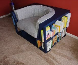 Bookshelf Chair : 15 Steps (with Pictures) - Instructables Build Bookshelf, Bookshelf Chair Diy, Reading Nook Ideas, Bookshelf Chair, Chair Diy, Nook Ideas, Boho Chair, Toddler Chair, Storage Chair