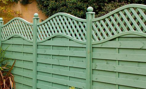 Garden fence ideas: 13 looks to suit every style | Real Homes Garden Fence Paint, Garden Trellis Panels, Green Fence, Garden Fence Panels, Trellis Panels, Fence Paint, Fence Panel, Fence Ideas, Backyard Fences